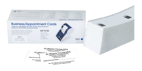 Karten aus nicht-klebendem Papier von Seiko Instruments SLP-FCS2 Weiss